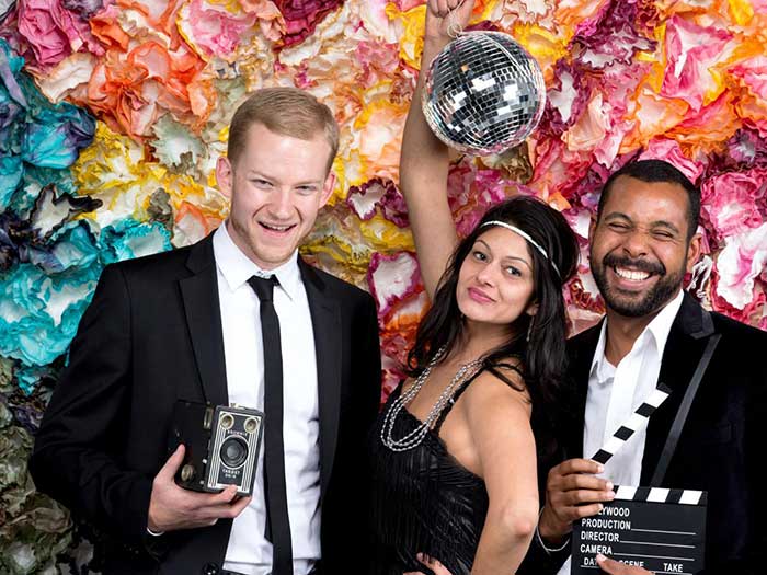 Photo booth hired at a restaurant